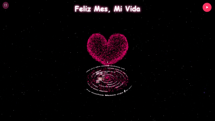 GIF de corazón galaxia romántica